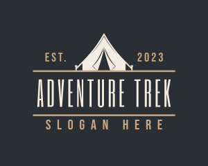 Campsite Tent Adventure logo design