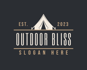 Campsite Tent Adventure logo design