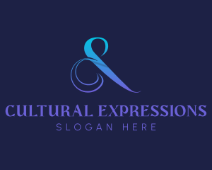 Gradient Ampersand Symbol logo