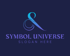 Gradient Ampersand Symbol logo