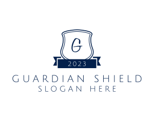 Shield Banner Protection logo design