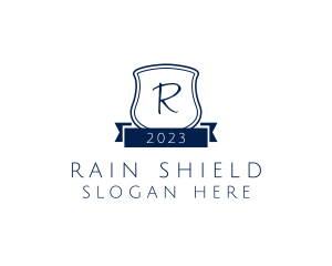 Shield Banner Protection logo design