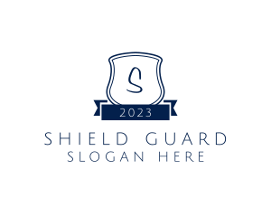 Shield Banner Protection logo design