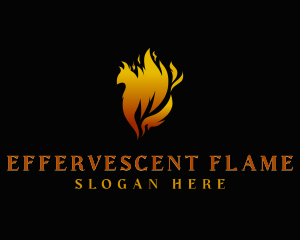 Fantasy Phoenix Flame logo design