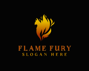 Fantasy Phoenix Flame logo design