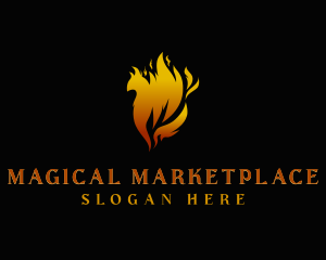 Fantasy Phoenix Flame logo