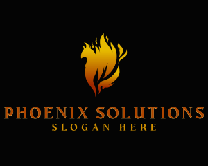 Fantasy Phoenix Flame logo