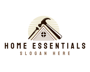 Home Construction Roofing logo design