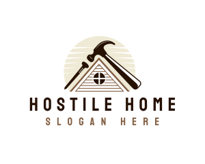 Home Construction Roofing logo design