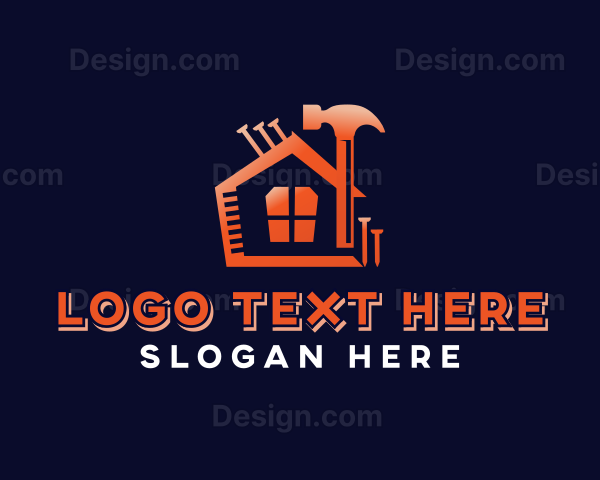 Residential Roofing Construction Logo