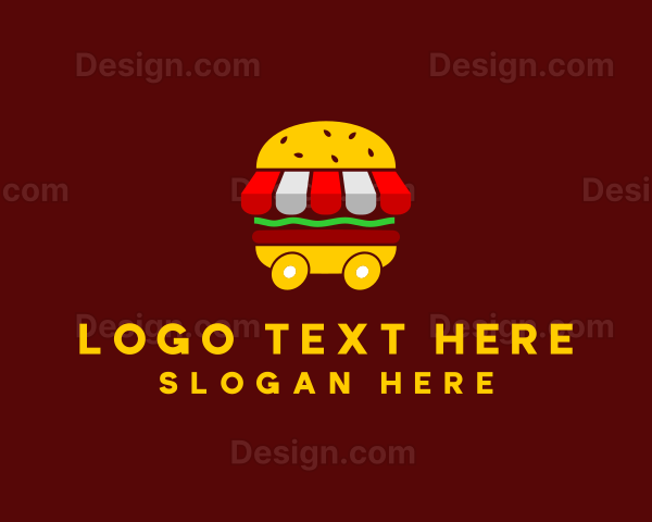 Burger Sandwich Food Stall Logo