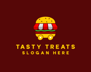 Burger Sandwich Food Stall  Logo