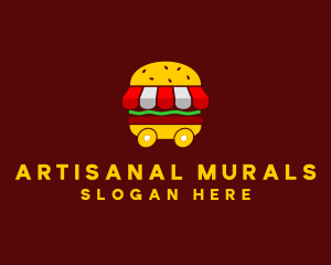 Burger Sandwich Food Stall  logo design