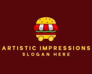 Burger Sandwich Food Stall  logo design