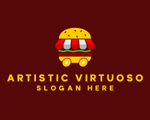 Burger Sandwich Food Stall  logo design