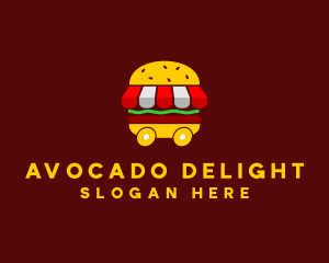 Burger Sandwich Food Stall  logo design