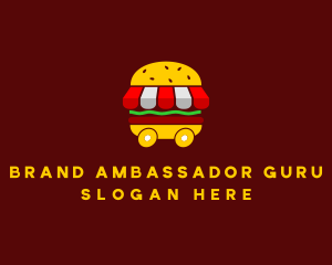 Burger Sandwich Food Stall  logo design