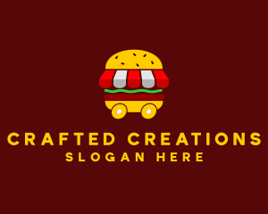 Burger Sandwich Food Stall  logo design