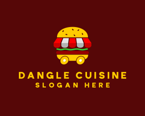 Burger Sandwich Food Stall  logo design