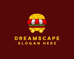 Burger Sandwich Food Stall  logo design