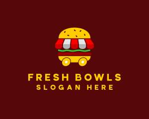 Burger Sandwich Food Stall  logo design