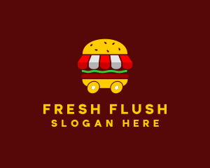 Burger Sandwich Food Stall  logo design