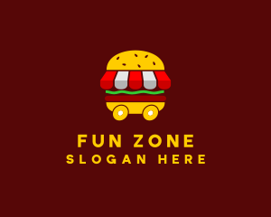 Burger Sandwich Food Stall  logo design