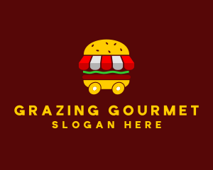 Burger Sandwich Food Stall  logo design