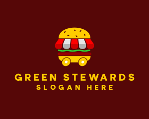 Burger Sandwich Food Stall  logo design