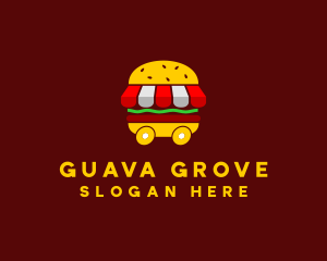 Burger Sandwich Food Stall  logo design