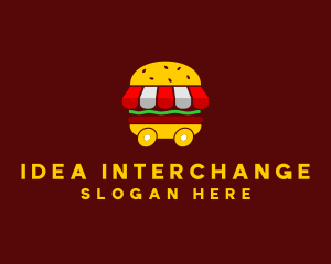 Burger Sandwich Food Stall  logo design