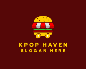 Burger Sandwich Food Stall  logo design