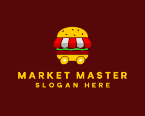 Burger Sandwich Food Stall  logo design