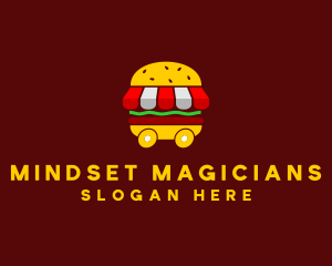 Burger Sandwich Food Stall  logo design