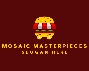 Burger Sandwich Food Stall  logo design