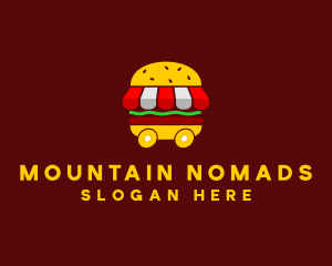 Burger Sandwich Food Stall  logo design