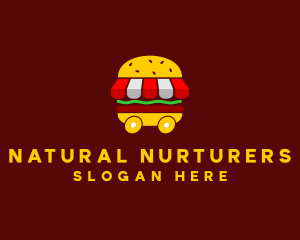 Burger Sandwich Food Stall  logo design