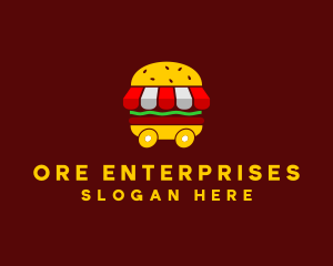 Burger Sandwich Food Stall  logo design