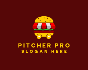 Burger Sandwich Food Stall  logo design