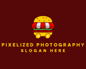 Burger Sandwich Food Stall  logo design