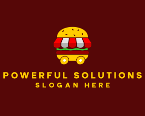 Burger Sandwich Food Stall  logo design