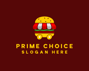 Burger Sandwich Food Stall  logo design