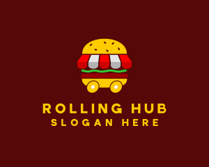 Burger Sandwich Food Stall  logo design