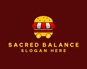 Burger Sandwich Food Stall  logo design