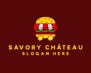 Burger Sandwich Food Stall  logo design