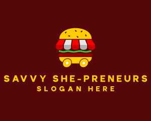 Burger Sandwich Food Stall  logo design