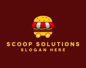 Burger Sandwich Food Stall  logo design