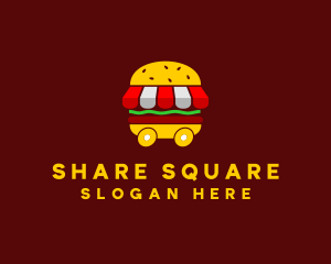 Burger Sandwich Food Stall  logo design