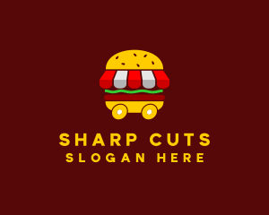 Burger Sandwich Food Stall  logo design