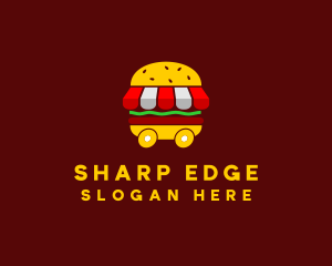 Burger Sandwich Food Stall  logo design